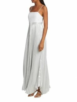 Alice + Olivia Despina Metallic Pleated Maxi Dress -ALICE + OLIVIA Sales unnamed file 2346