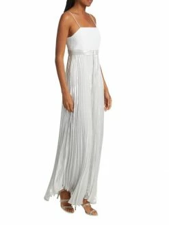 Alice + Olivia Despina Metallic Pleated Maxi Dress -ALICE + OLIVIA Sales unnamed file 2347