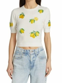 Alice + Olivia Ciara Lemon Cropped Sweater 9 Alice + Olivia Ciara Lemon Cropped Sweater -ALICE + OLIVIA Sales unnamed file 2353