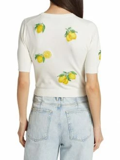 Alice + Olivia Ciara Lemon Cropped Sweater 11 Alice + Olivia Ciara Lemon Cropped Sweater -ALICE + OLIVIA Sales unnamed file 2355