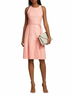 Alice + Olivia Leandra Braided Belt Vegan Leather Midi Dress -ALICE + OLIVIA Sales unnamed file 2366