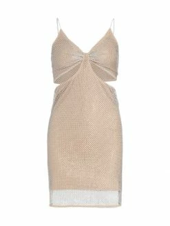 Alice + Olivia Havana Crystal-Embellished Mesh Minidre