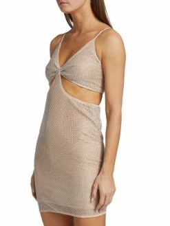 Alice + Olivia Havana Crystal-Embellished Mesh Minidre -ALICE + OLIVIA Sales unnamed file 2389