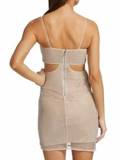 Alice + Olivia Havana Crystal-Embellished Mesh Minidre -ALICE + OLIVIA Sales unnamed file 2390