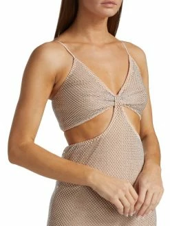 Alice + Olivia Havana Crystal-Embellished Mesh Minidre -ALICE + OLIVIA Sales unnamed file 2391