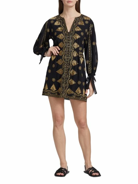 Alice + Olivia Zia Embroidered Minidress 2 Alice + Olivia Zia Embroidered Minidress - Image 2