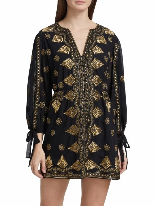 Alice + Olivia Zia Embroidered Minidress 3 Alice + Olivia Zia Embroidered Minidress - Image 3