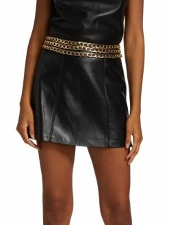 Alice + Olivia Rizo Faux Leather Chain Miniskirt -ALICE + OLIVIA Sales unnamed file 2454