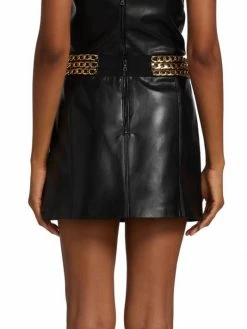Alice + Olivia Rizo Faux Leather Chain Miniskirt -ALICE + OLIVIA Sales unnamed file 2456