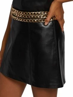Alice + Olivia Rizo Faux Leather Chain Miniskirt -ALICE + OLIVIA Sales unnamed file 2457