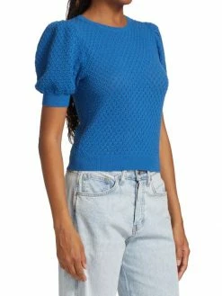 Alice + Olivia Risa Puff-Sleeve Textured Sweater -ALICE + OLIVIA Sales unnamed file 2479