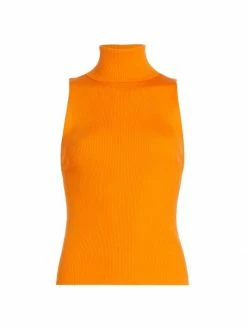 Alice + Olivia Darcey Turtleneck Sweater Tangerine -ALICE + OLIVIA Sales unnamed file 2514