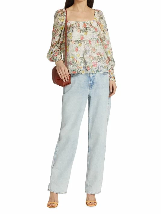 Alice + Olivia Rowa Square-Neck Eyelet Lace Top 2 Alice + Olivia Rowa Square-Neck Eyelet Lace Top - Image 2