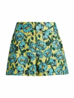 Alice + Olivia Cady High-Waisted Floral Shorts