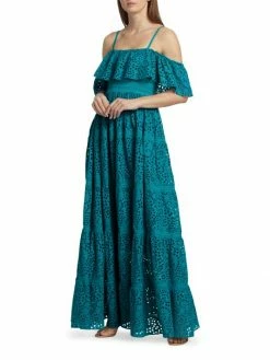Alice + Olivia Kia Eyelet Off-The-Shoulder Maxi Dress -ALICE + OLIVIA Sales unnamed file 258