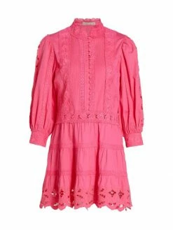 Alice + Olivia Clark Lace Tiered Minidress Off White -ALICE + OLIVIA Sales unnamed file 2610