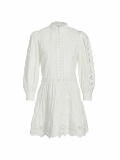 Alice + Olivia Clark Lace Tiered Minidress Off White -ALICE + OLIVIA Sales unnamed file 2611