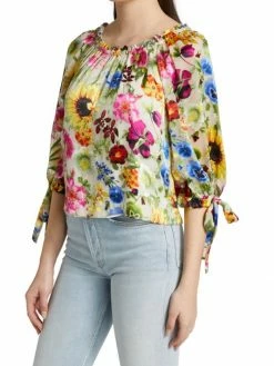 Alice + Olivia Alta Photographic Flower Top -ALICE + OLIVIA Sales unnamed file 2622