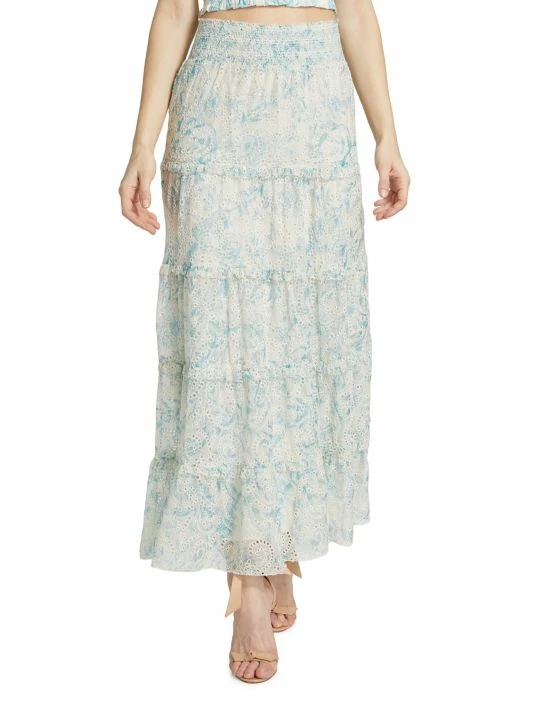 Alice + Olivia Aisha Eyelet Lace Midi-Skirt 3 Alice + Olivia Aisha Eyelet Lace Midi-Skirt - Image 3