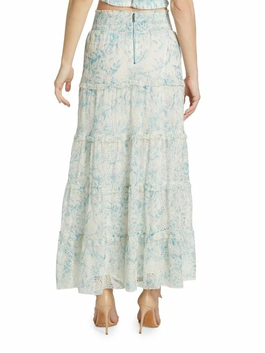 Alice + Olivia Aisha Eyelet Lace Midi-Skirt 5 Alice + Olivia Aisha Eyelet Lace Midi-Skirt - Image 5