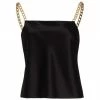 Alice + Olivia Harmony Draped Tank Top Black