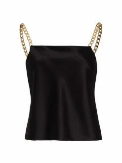 Alice + Olivia Harmony Draped Tank Top Black 6 Alice + Olivia Harmony Draped Tank Top Black -ALICE + OLIVIA Sales unnamed file 2635