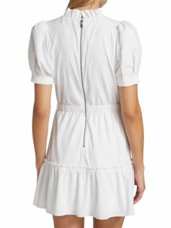 Alice + Olivia Vida Puff-Sleeve Tiered Minidress -ALICE + OLIVIA Sales unnamed file 2648