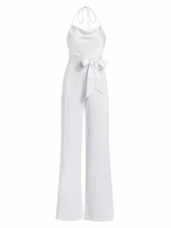 Alice + Olivia Primrose Halter Jumpsuit Off White -ALICE + OLIVIA Sales unnamed file 265