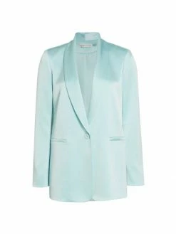 Alice + Olivia Yuriko Satin Shawl Blazer
