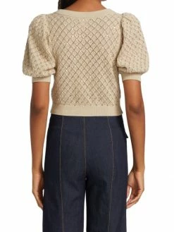 Alice + Olivia Romi Puff-Sleeve Embellished Cardigan -ALICE + OLIVIA Sales unnamed file 2725