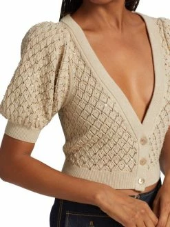 Alice + Olivia Romi Puff-Sleeve Embellished Cardigan -ALICE + OLIVIA Sales unnamed file 2726