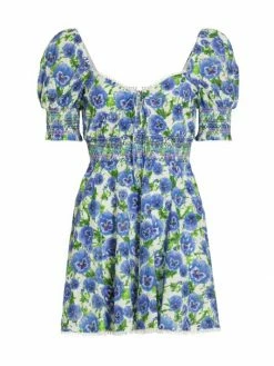 Alice + Olivia Crawford Floral Eyelet Minidress