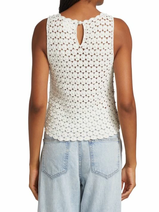 Alice + Olivia Reva Pearl Crochet Top 5 Alice + Olivia Reva Pearl Crochet Top - Image 5