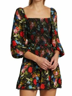 Alice + Olivia Cooper Smocked Blouse 9 Alice + Olivia Cooper Smocked Blouse -ALICE + OLIVIA Sales unnamed file 2762