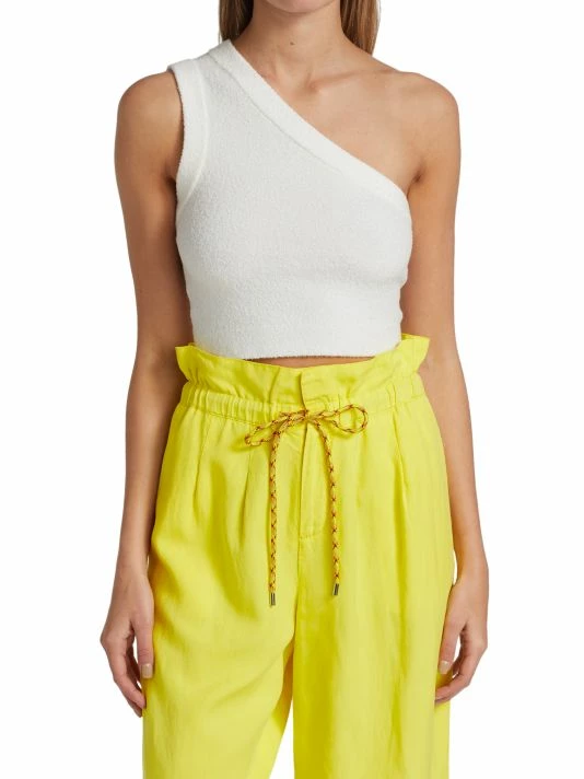 Alice + Olivia Elden Crop One-Shoulder Tank Top 3 Alice + Olivia Elden Crop One-Shoulder Tank Top - Image 3