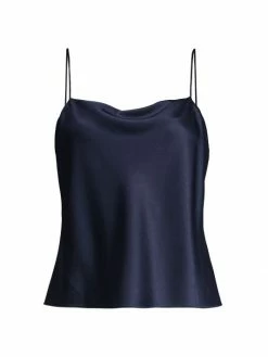 Alice + Olivia Harmon Drapey Slip Tank Charcoal -ALICE + OLIVIA Sales unnamed file 2787