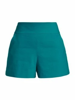 Alice + Olivia Donald Linen-Blend Shorts Ocean Blue -ALICE + OLIVIA Sales unnamed file 290
