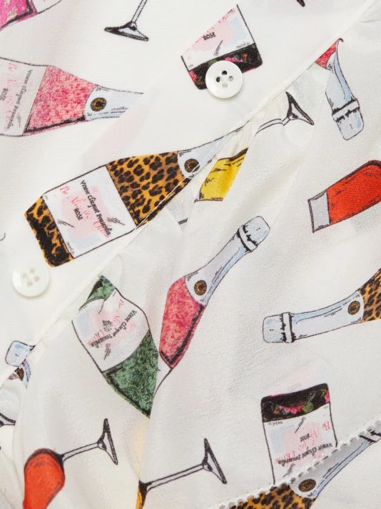 Alice + Olivia Robbie Ruffle-Shoulder Silk Blouse 7 Alice + Olivia Robbie Ruffle-Shoulder Silk Blouse - Image 7