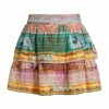 Alice + Olivia Jojo Printed Tiered Ruffle Miniskirt