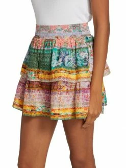 Alice + Olivia Jojo Printed Tiered Ruffle Miniskirt -ALICE + OLIVIA Sales unnamed file 365