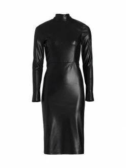 Alice + Olivia Delora Faux Leather Sheath Dress