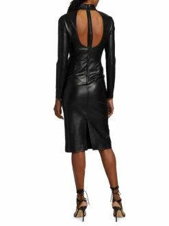 Alice + Olivia Delora Faux Leather Sheath Dress -ALICE + OLIVIA Sales unnamed file 387