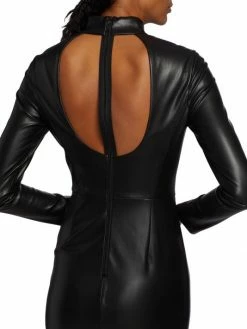 Alice + Olivia Delora Faux Leather Sheath Dress -ALICE + OLIVIA Sales unnamed file 388