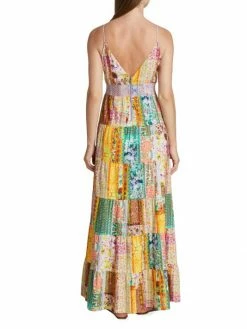 Alice + Olivia Karolina Paneled Linen-Blend Maxi Dress -ALICE + OLIVIA Sales unnamed file 409