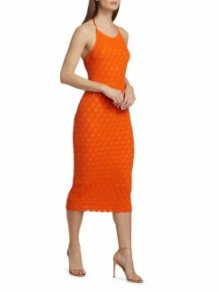 Alice + Olivia Jone Halter Midi-Dress -ALICE + OLIVIA Sales unnamed file 418