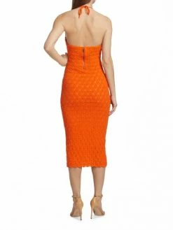 Alice + Olivia Jone Halter Midi-Dress -ALICE + OLIVIA Sales unnamed file 419