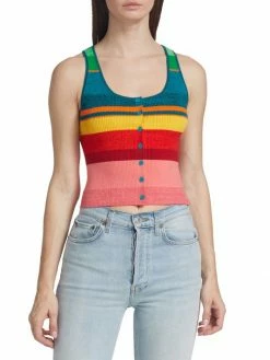 Alice + Olivia Daryn Striped Knit Tank -ALICE + OLIVIA Sales unnamed file 424