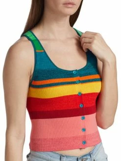 Alice + Olivia Daryn Striped Knit Tank -ALICE + OLIVIA Sales unnamed file 427