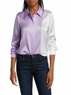 Alice + Olivia Willa Colorblocked Silk Blouse -ALICE + OLIVIA Sales unnamed file 431