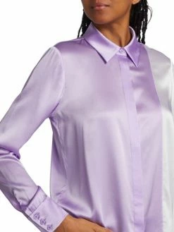 Alice + Olivia Willa Colorblocked Silk Blouse -ALICE + OLIVIA Sales unnamed file 434